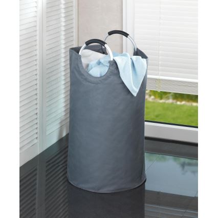 WENKO 3440803100 - JUMBO szennyeskosár 38x72 cm antracit/ezüst/fekete