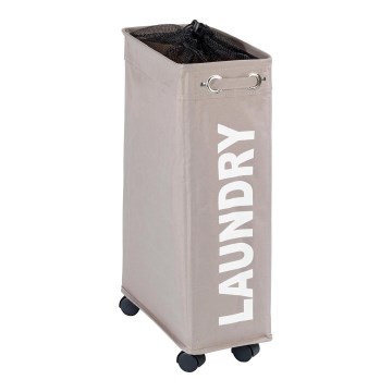 WENKO 3450117100 - Szennyeskosár CORNO 18,5x60 cm bézs/fekete