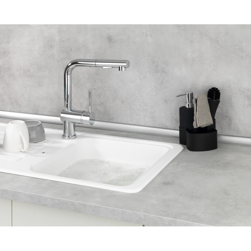 WENKO 3620127800 - EMPIRE mosókészlet 11x19 cm, fekete/ezüst