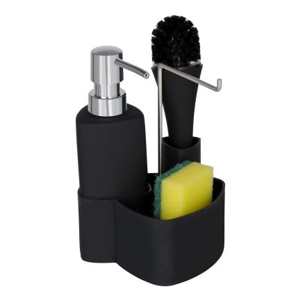 WENKO 3620127800 - EMPIRE mosókészlet 11x19 cm, fekete/ezüst