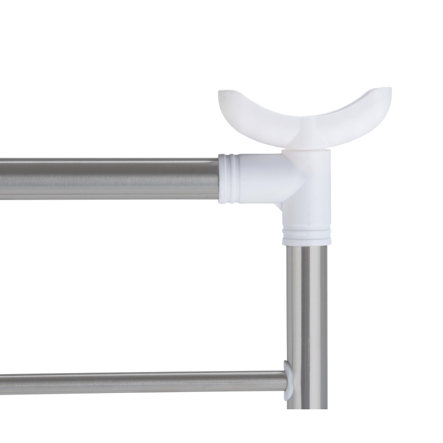 WENKO 3772020100 - PROFI szárítóállvány 65x150 cm rozsdamentes acél/ezüst/fehér