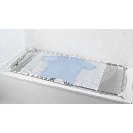 WENKO 3772020100 - PROFI szárítóállvány 65x150 cm rozsdamentes acél/ezüst/fehér