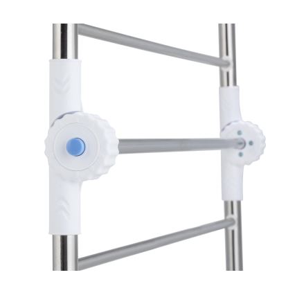 WENKO 3772020100 - PROFI szárítóállvány 65x150 cm rozsdamentes acél/ezüst/fehér