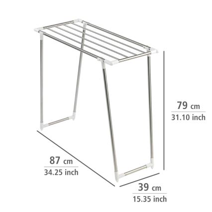 WENKO 3774020100 - Ruhaszárító PROFI SINGLE 87x79 cm rozsdamentes acél/ezüst/fehér