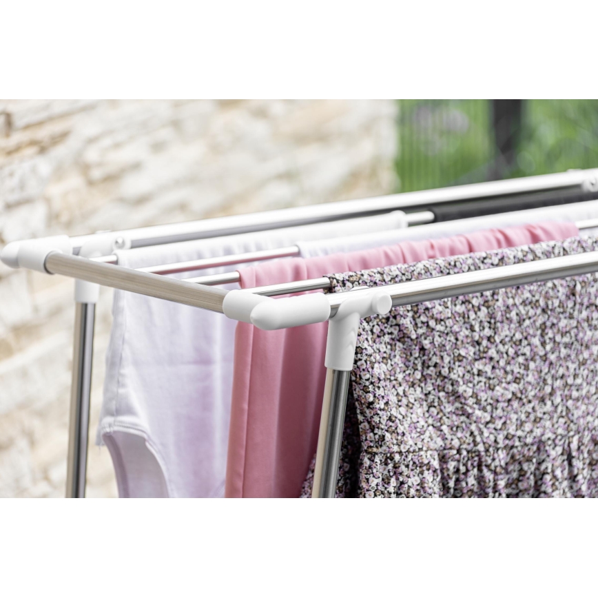 WENKO 3774020100 - Ruhaszárító PROFI SINGLE 87x79 cm rozsdamentes acél/ezüst/fehér