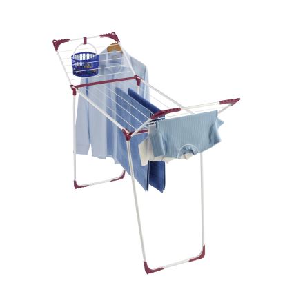 WENKO 3774021100 - Ruhaszárító állvány SUMMER DRY 153x76 cm fehér/rózsaszín