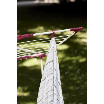 WENKO 3774021100 - Ruhaszárító állvány SUMMER DRY 153x76 cm fehér/rózsaszín