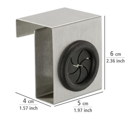 WENKO 4368060100 - PUSH kampó 5x6 cm ezüst/fekete