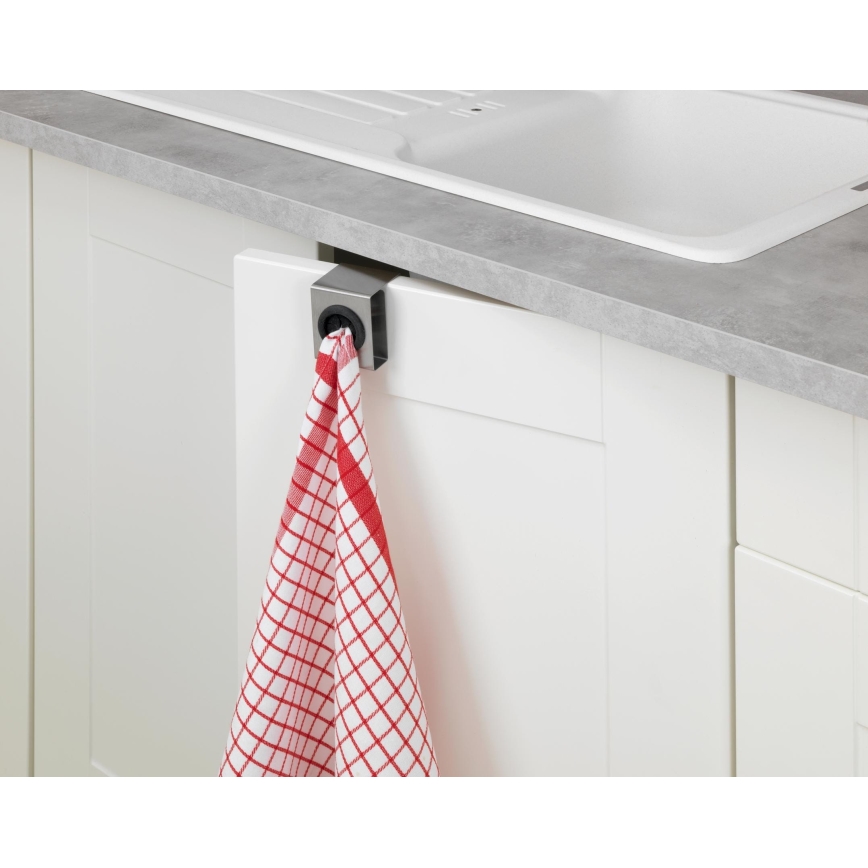 WENKO 4368060100 - PUSH kampó 5x6 cm ezüst/fekete