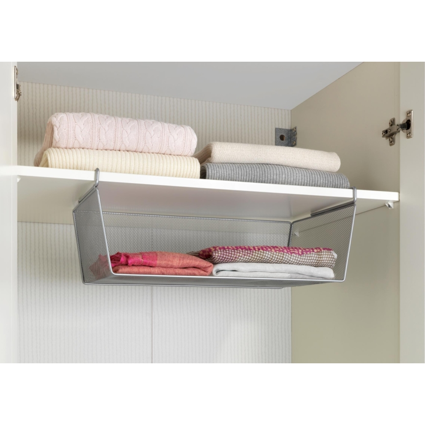 WENKO 53143100 - Ezüstszínű kosár 49x28 cm