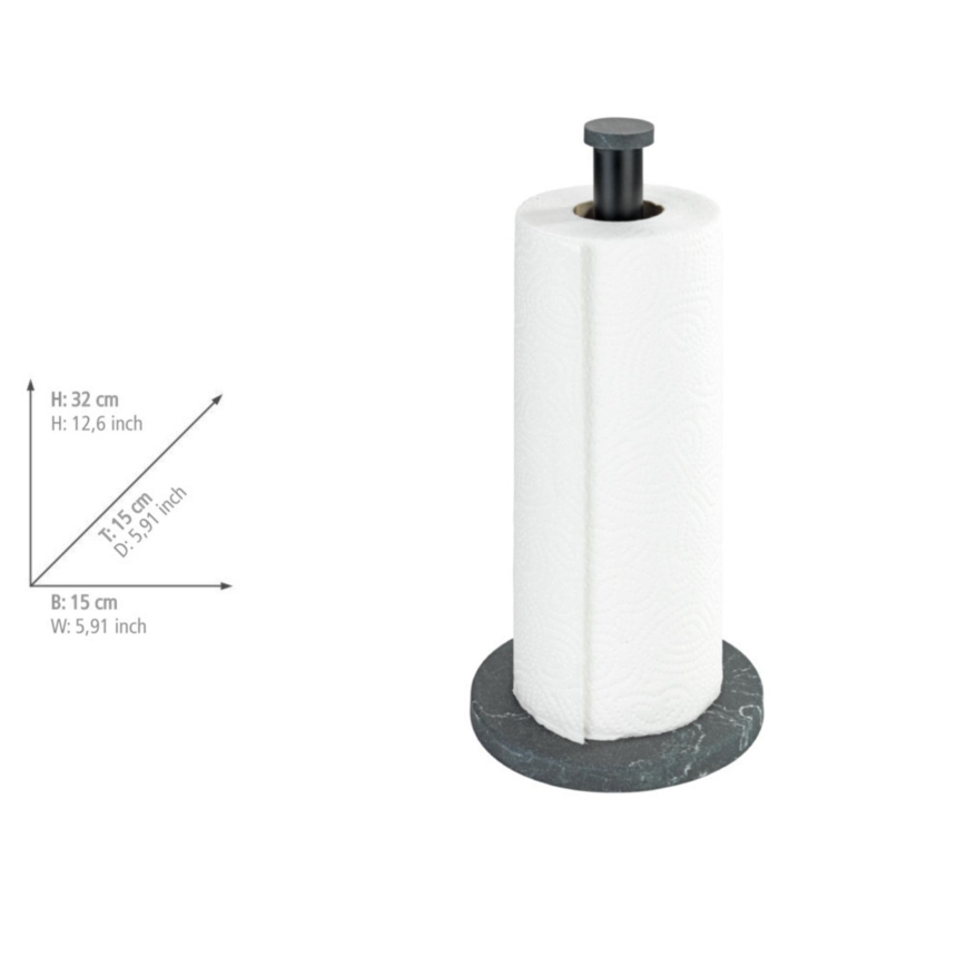 WENKO 53212100 - Konyhai törlőkendőtartó 15x32 cm fekete