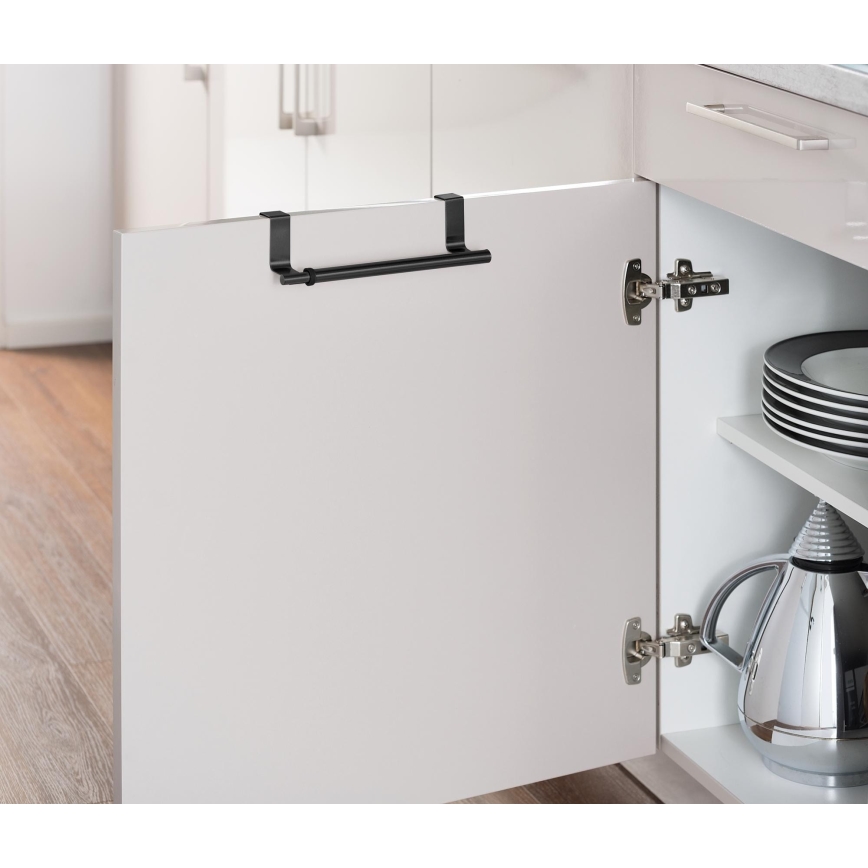 WENKO 53247100 - Törölközőtartó 36-60 cm rozsdamentes acél/fekete