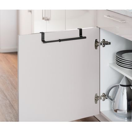 WENKO 53247100 - Törölközőtartó 36-60 cm rozsdamentes acél/fekete