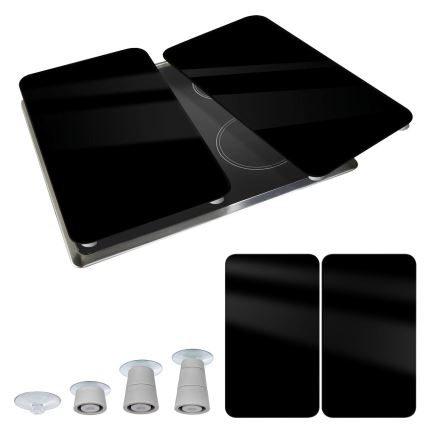 WENKO 53898100 - Fedőlap 52x30 cm fekete/szürke/átlátszó