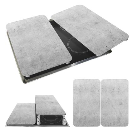 WENKO 53906100 - Főzőlapvédő 30x52 cm szürke/átlátszó