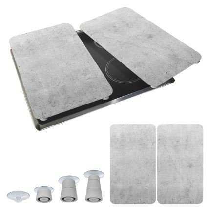 WENKO 53906100 - Főzőlapvédő 30x52 cm szürke/átlátszó