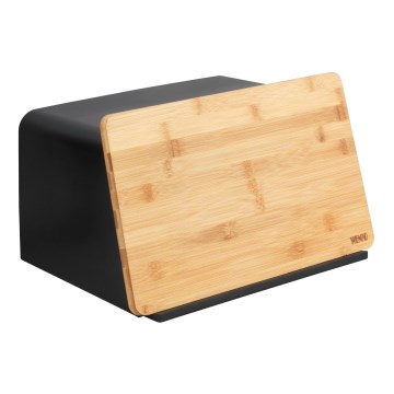 WENKO 54098100 - KUBO kenyértartó 35x26,5 cm fekete/barna