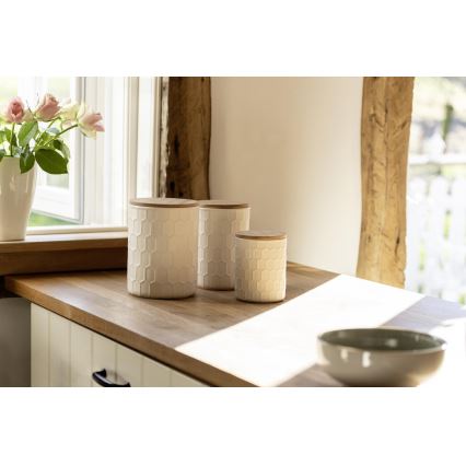 WENKO 54222100 - MAYA tárolódoboz 13x17 cm fehér/barna