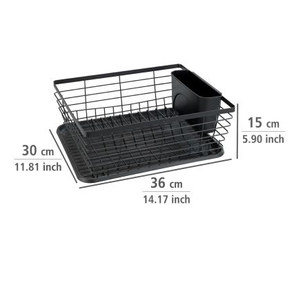 WENKO 54766100 - Edénycsepegtető BLACK OUTDOOR KITCHEN 36x30 cm fekete/fekete