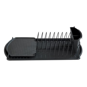 WENKO 54767100 - Csepegtetőtálca BASIC 47,5x26,5 cm fekete