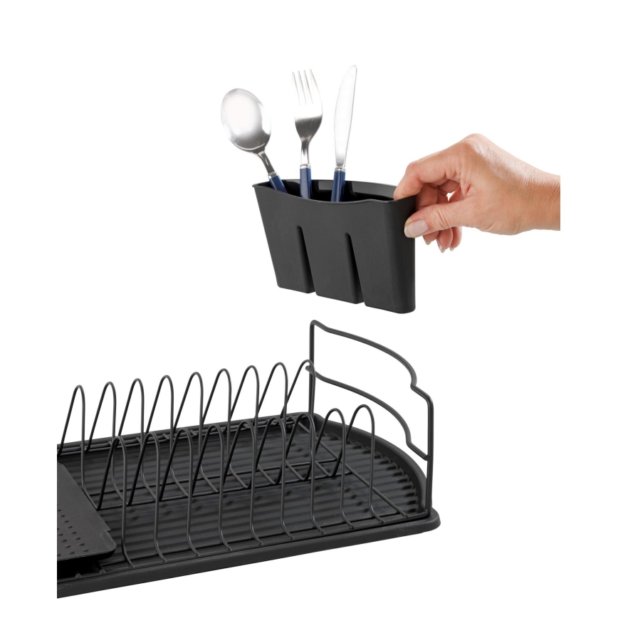 WENKO 54767100 - Csepegtetőtálca BASIC 47,5x26,5 cm fekete