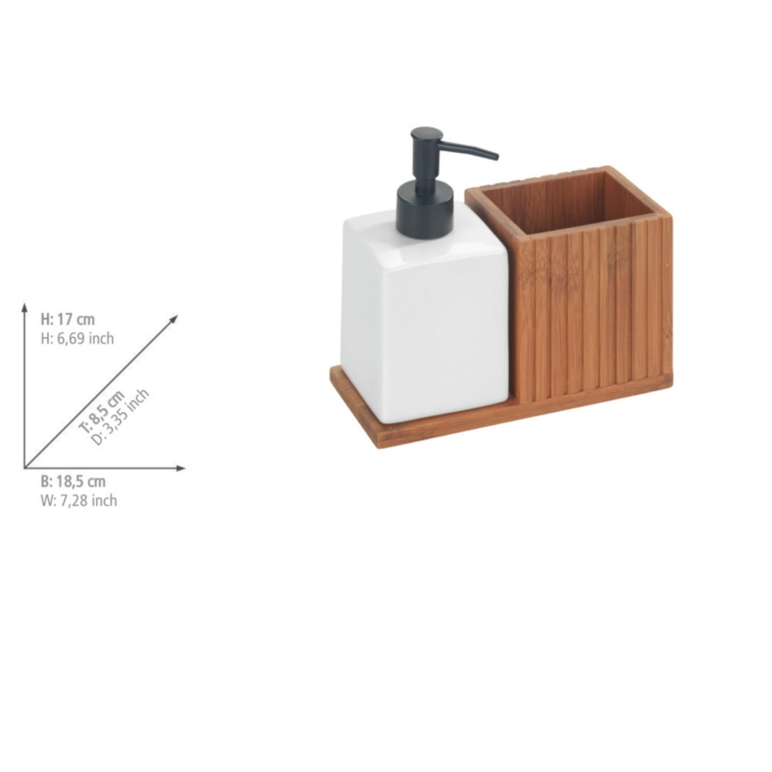 WENKO 54944100 - MERA szappanadagoló 18,5x17 cm barna