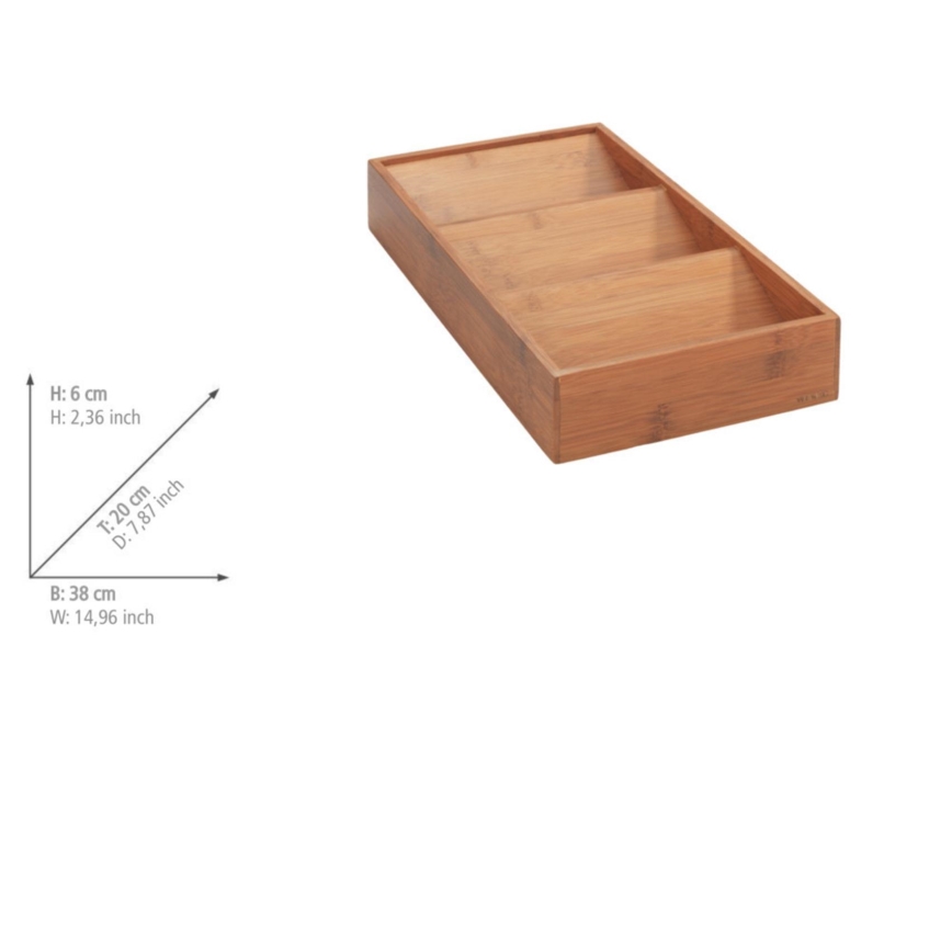 WENKO 54950100 - ANNI fűszertartó rendszerező 38x20 cm barna