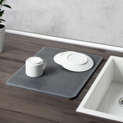 WENKO 54955100 - DAMON diatomitos edénycsepegtető alátét 40x30 cm, szürke