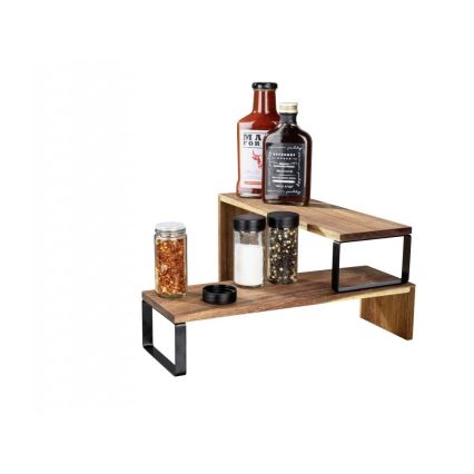 WENKO 55097100 - Polc BLACK OUTDOOR KITCHEN 36x16 cm barna/fekete