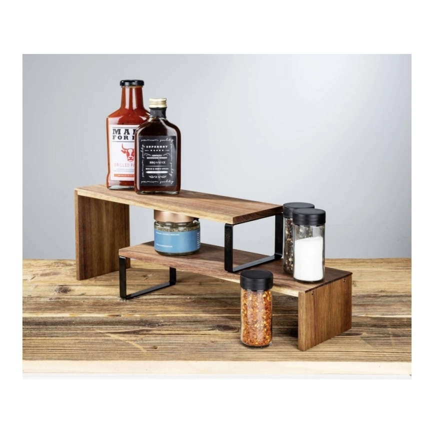 WENKO 55097100 - Polc BLACK OUTDOOR KITCHEN 36x16 cm barna/fekete