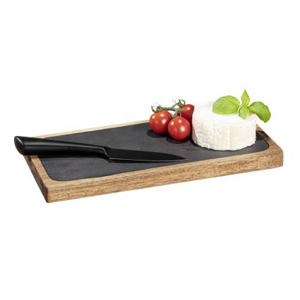 WENKO 55103100 - Vágódeszka BLACK OUTDOOR KITCHEN 30x15 cm barna/szürke