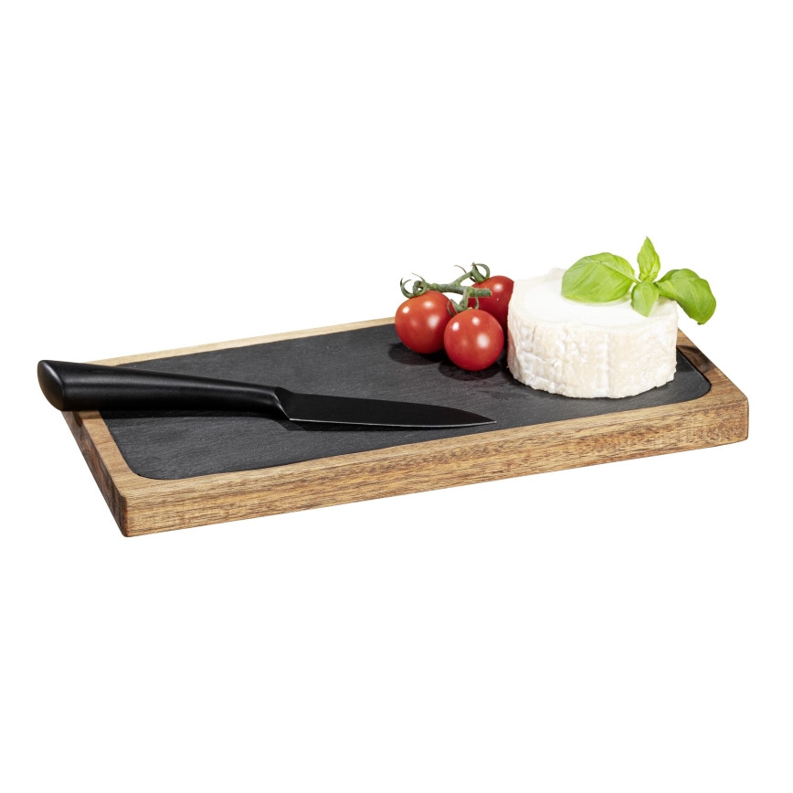 WENKO 55103100 - Vágódeszka BLACK OUTDOOR KITCHEN 30x15 cm barna/szürke