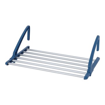 WENKO 63005800 - Ruhaszárító 37,5x21 cm rozsdamentes acél/ezüst/kék