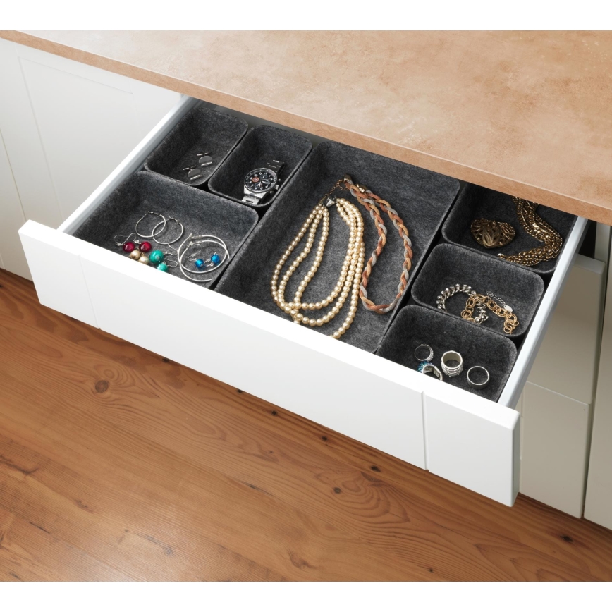 WENKO 64502100 - FELT fiókrendező, 28,5 x 20 cm, szürke