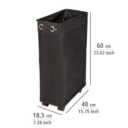 WENKO 69737800 - Ruhakosár CORNO 18,5x60 cm fekete
