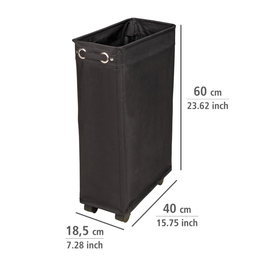 WENKO 69737800 - Ruhakosár CORNO 18,5x60 cm fekete
