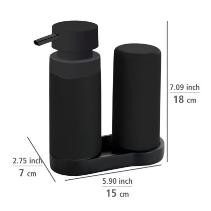 WENKO 69753800 - Rendező EASY SQUEEZ-E 15x18 cm fekete