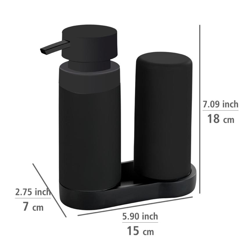 WENKO 69753800 - Rendező EASY SQUEEZ-E 15x18 cm fekete