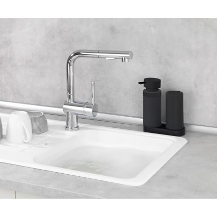 WENKO 69753800 - Rendező EASY SQUEEZ-E 15x18 cm fekete