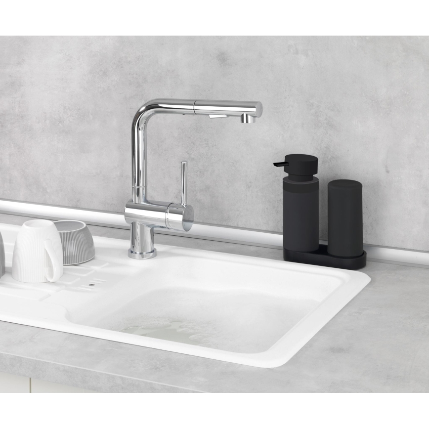 WENKO 69753800 - Rendező EASY SQUEEZ-E 15x18 cm fekete