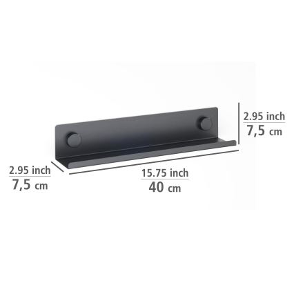 WENKO 71146800 - JET fűszertartó készlet 40x7,5 cm fekete