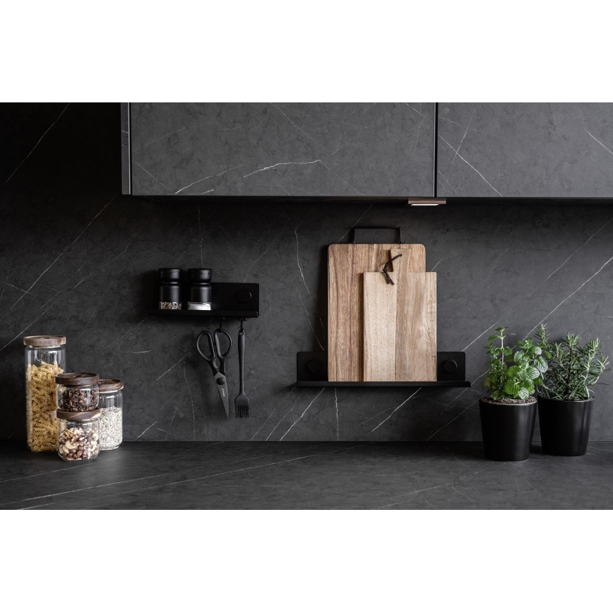 WENKO 71146800 - JET fűszertartó készlet 40x7,5 cm fekete