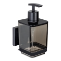 WENKO 71444800 - VACUUM-LOC QUADRO ED szappanadagoló, 7,5 x 16 cm, fekete