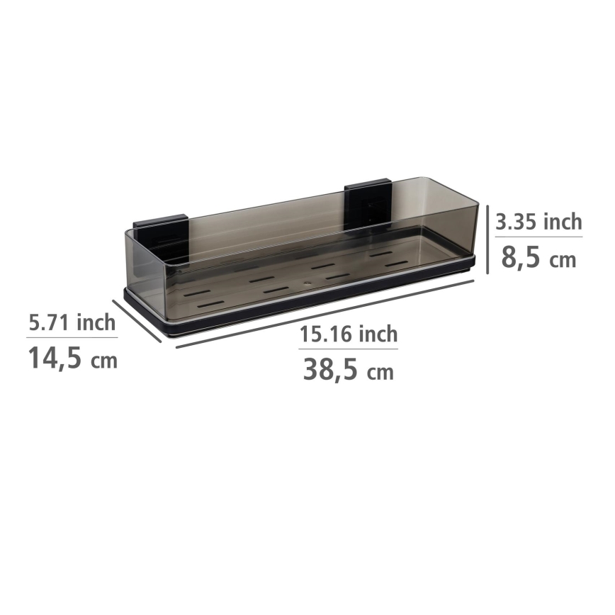 WENKO 71446800 - Polc VACUUM-LOC QUADRO ED 38,5x14,5 cm fekete