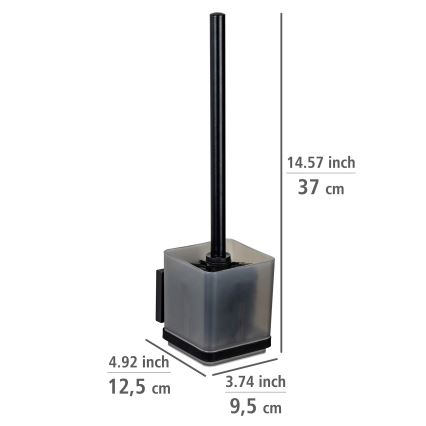 WENKO 71450800 - VACUUM-LOC QUADRO ED WC-készlet, 9,5 x 37 cm, fekete