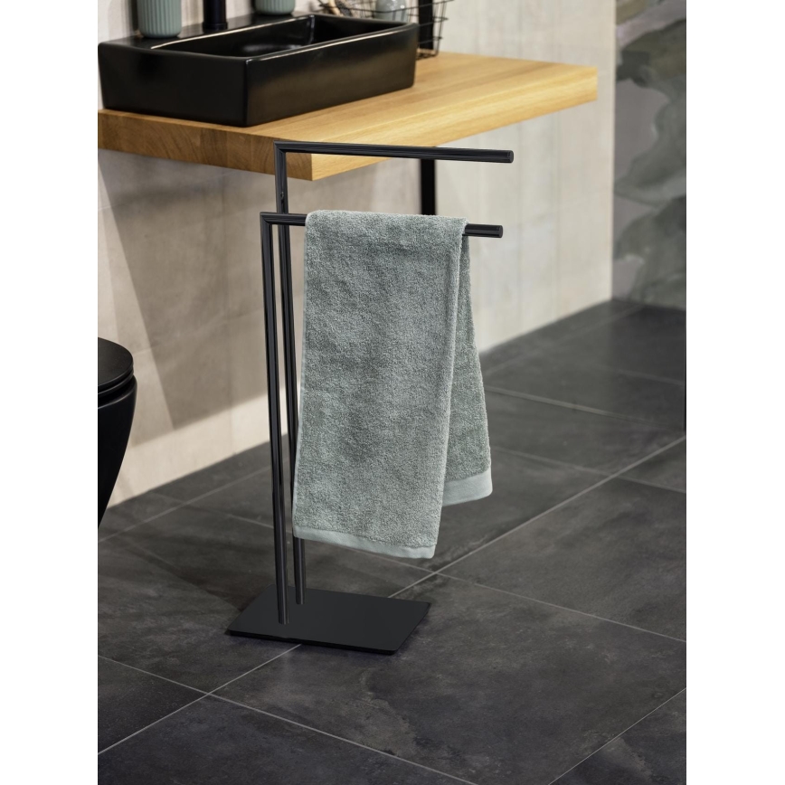 WENKO 71555800 - Törölközőtartó RECCO 48x80,5 cm fekete