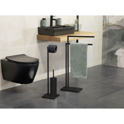 WENKO 71555800 - Törölközőtartó RECCO 48x80,5 cm fekete