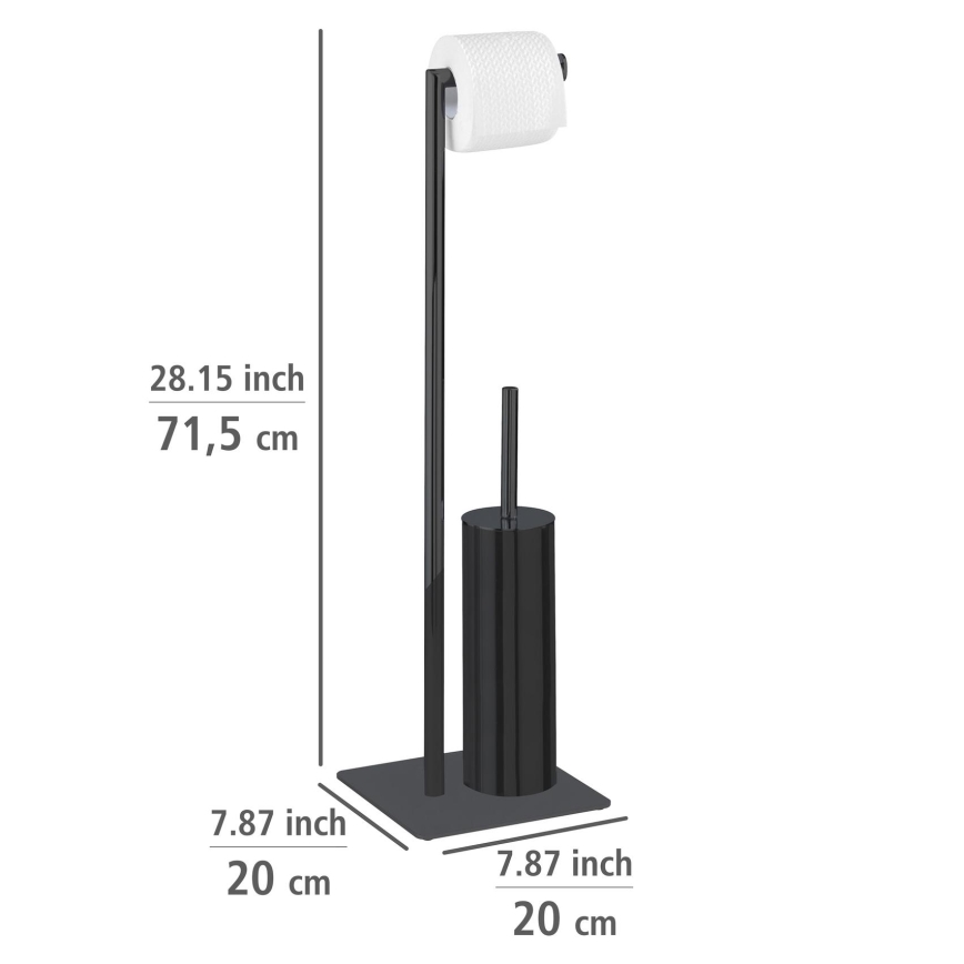 WENKO 71556800 - RECCO WC-szett, 20x71,5 cm, fekete