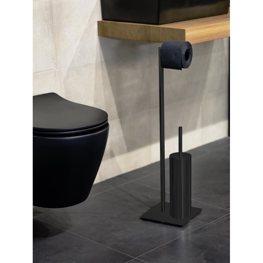 WENKO 71556800 - RECCO WC-szett, 20x71,5 cm, fekete