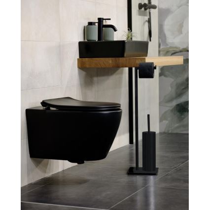 WENKO 71556800 - RECCO WC-szett, 20x71,5 cm, fekete